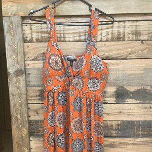 Allison Brittney XL Orange Dress with Medallion shapes